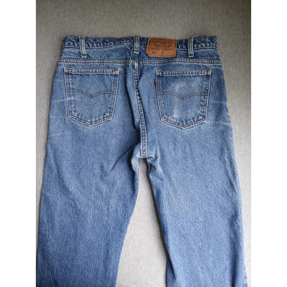 Vintage Levis  34x30 Jeans Orange Tab 505 Medium Wash USA Made Straight Leg